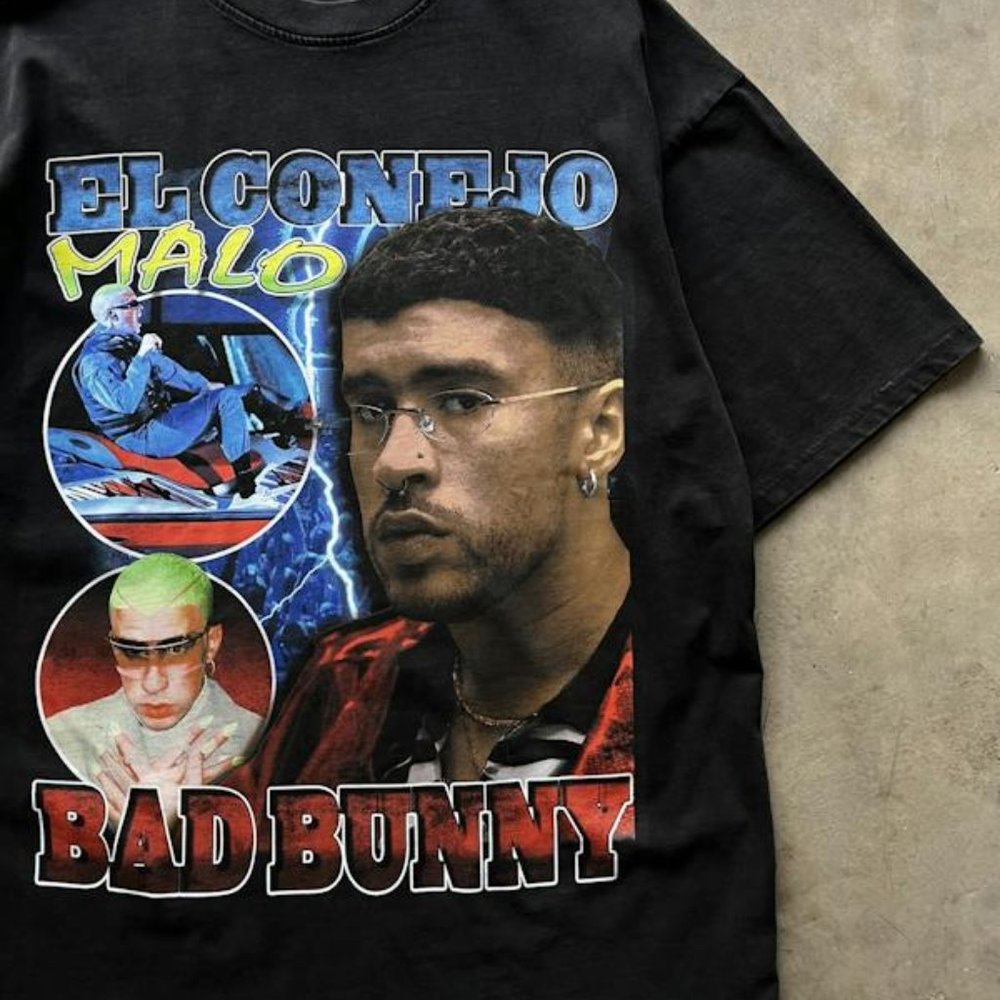 Vintage Style Bad Bunny Tour Band Rap t Shirttawq179
